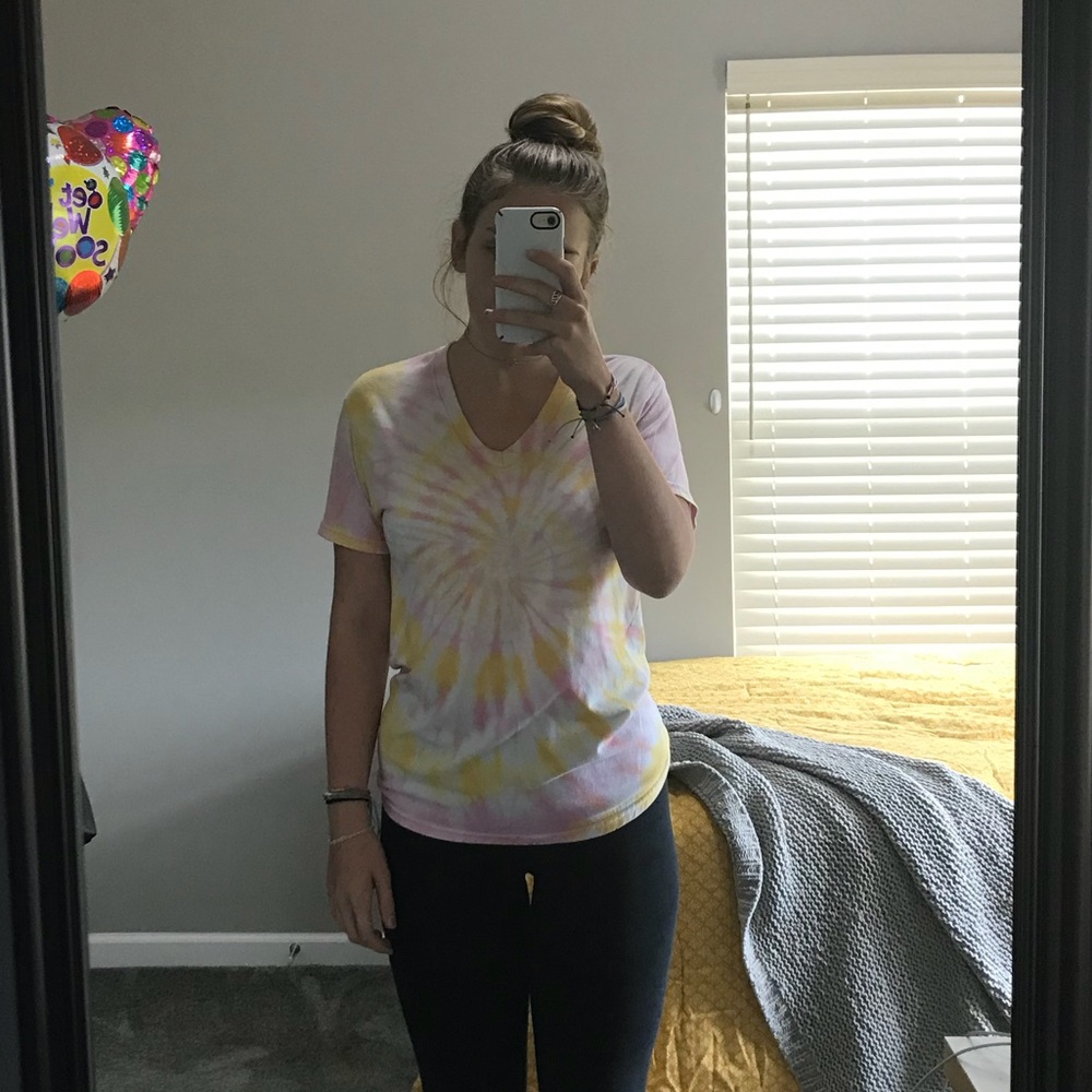 tie-dye v-neck